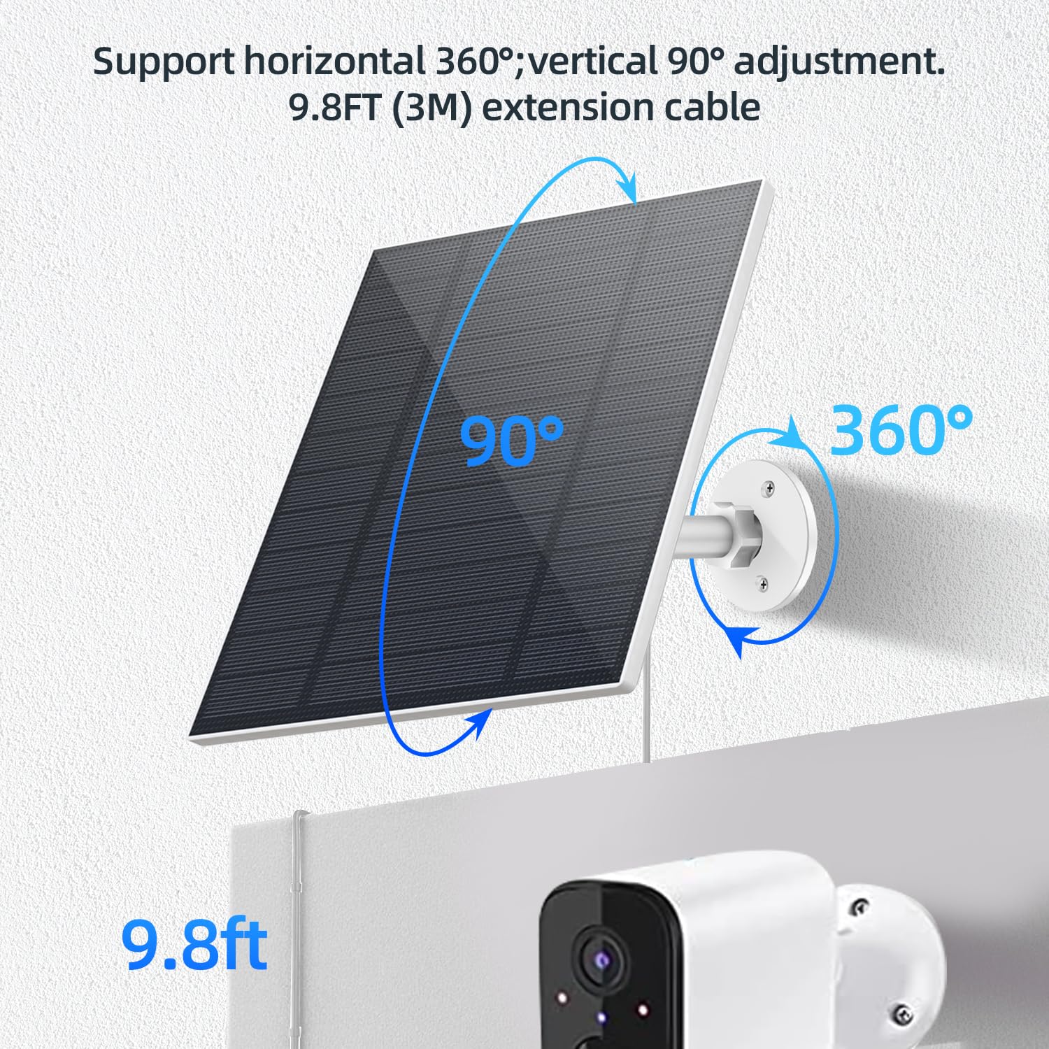 Catgod adjustable 360° bracket tilted to maximize sunlight for improved charging