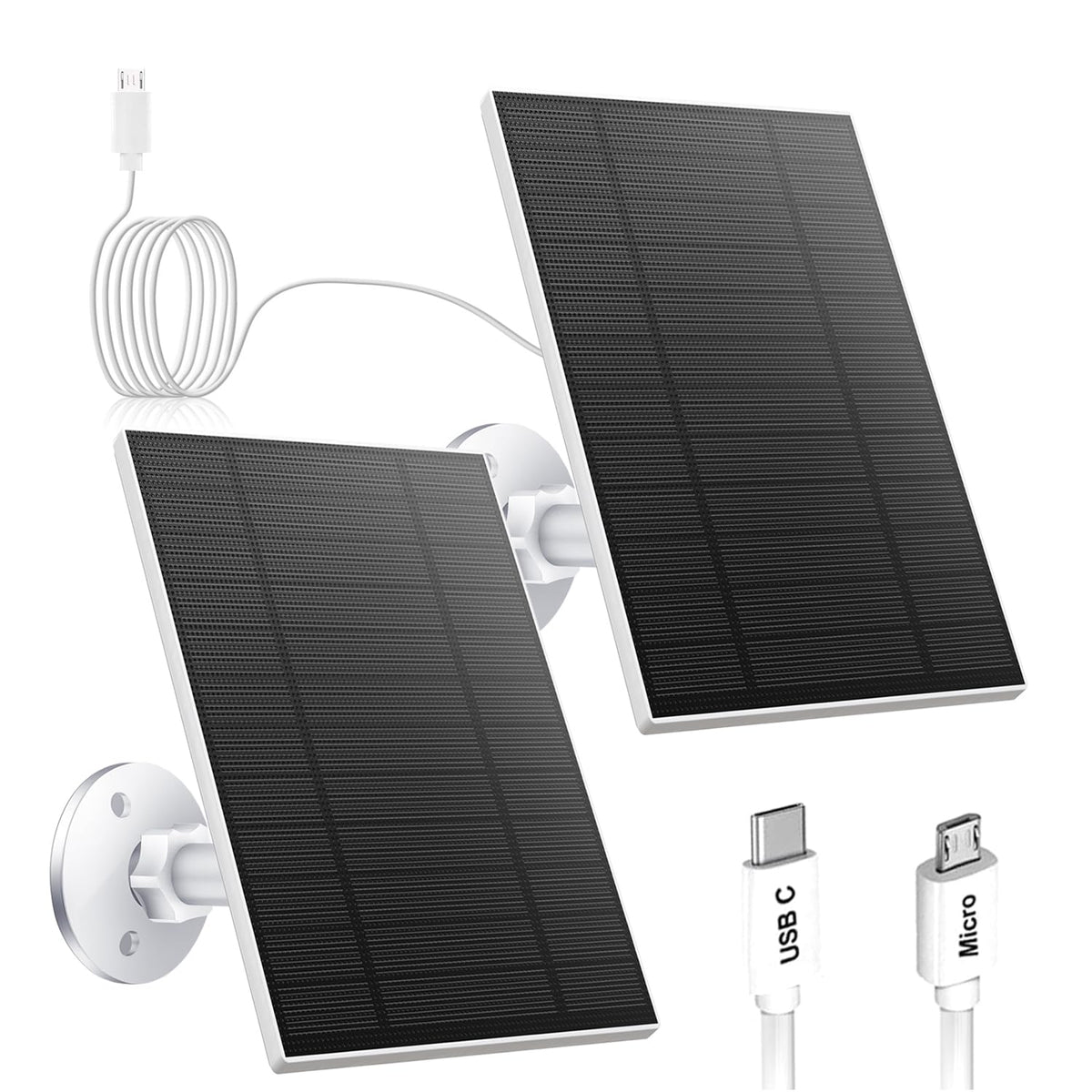 Catgod 5W solar panel front view showing tidy frame and cells for reliable charging
