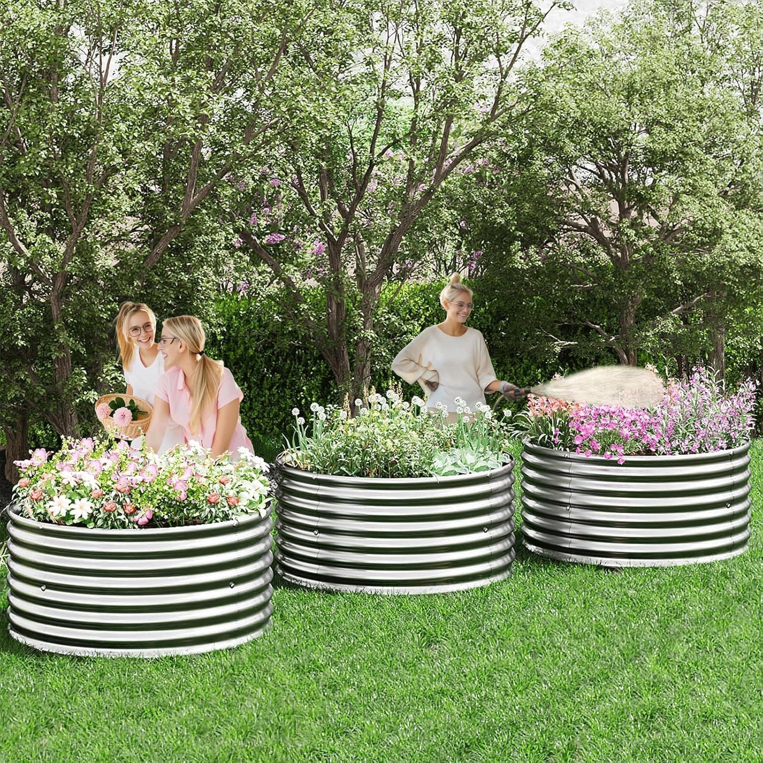 CATMANOR five-pack arranged in garden showing modular layout for varied planting benefits