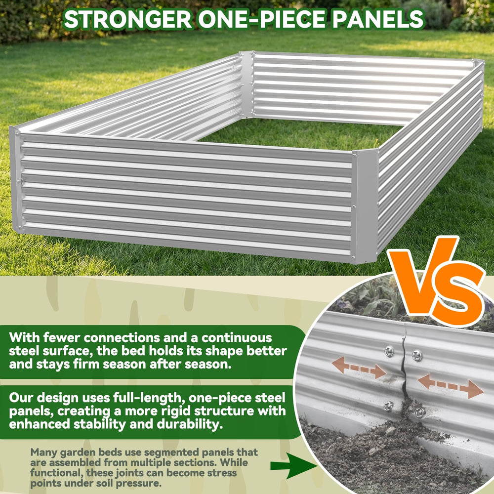 CATMANOR planted raised bed in backyard with vegetables demonstrating healthy growth and drainage