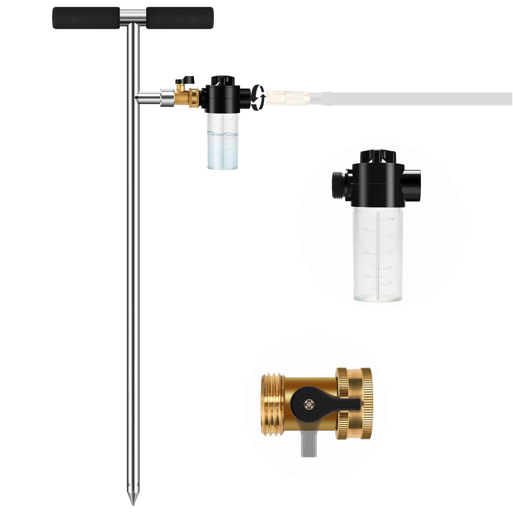 Caulimo spike front view showing durable stainless-steel build and deep delivery