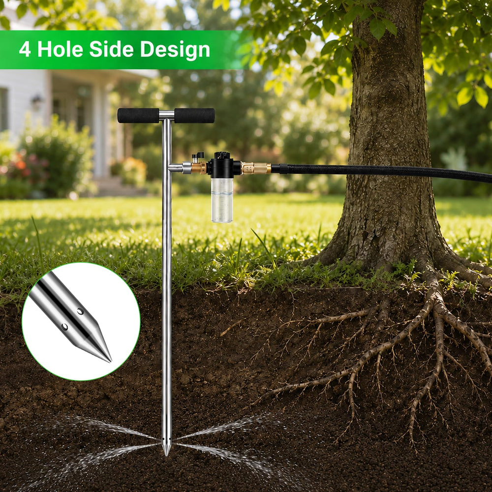 Caulimo T-handle and sharp tip for easier insertion into compact soil