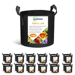 Cavisoo front view of 24-pack grow bags showing quantity and durable design benefit