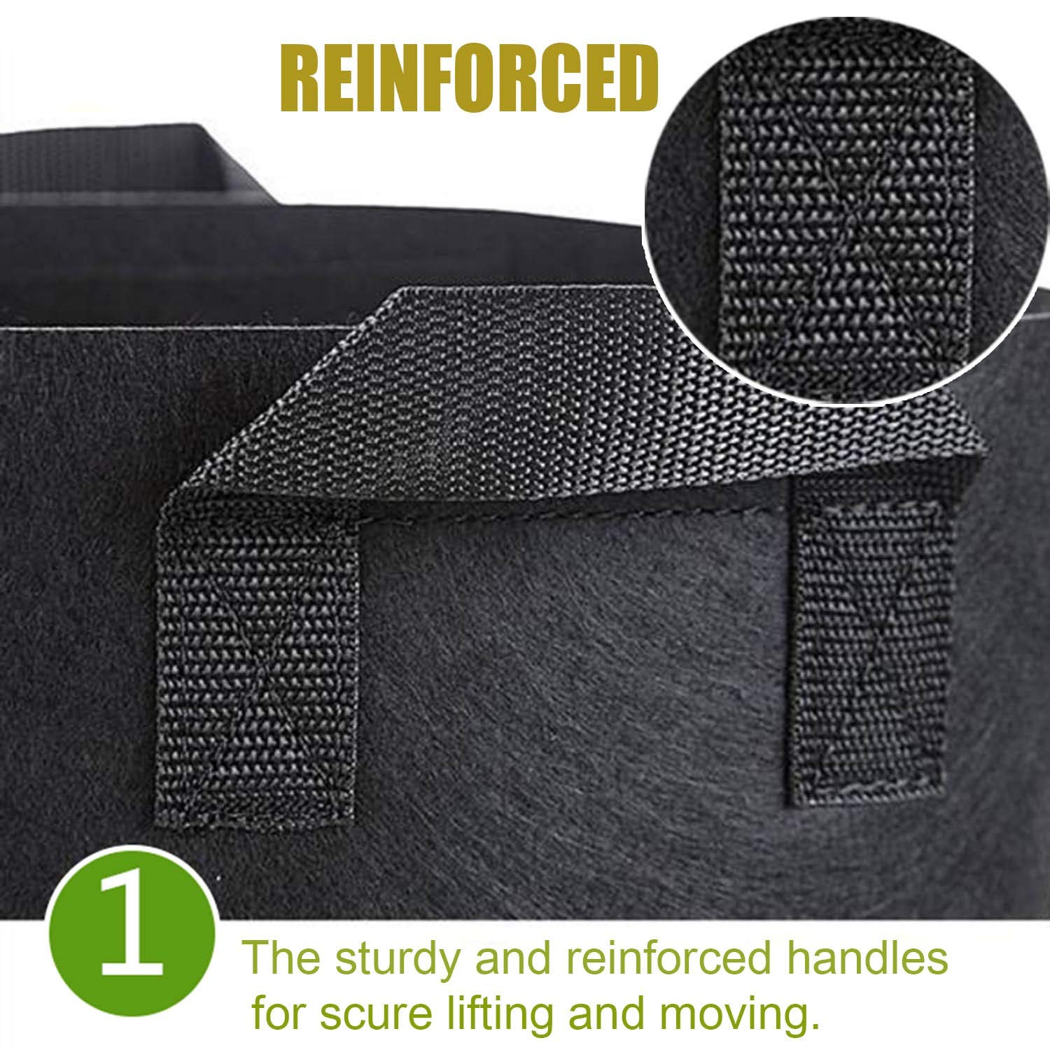 Cavisoo reinforced handles with X-stitch detail enabling secure lifting benefit