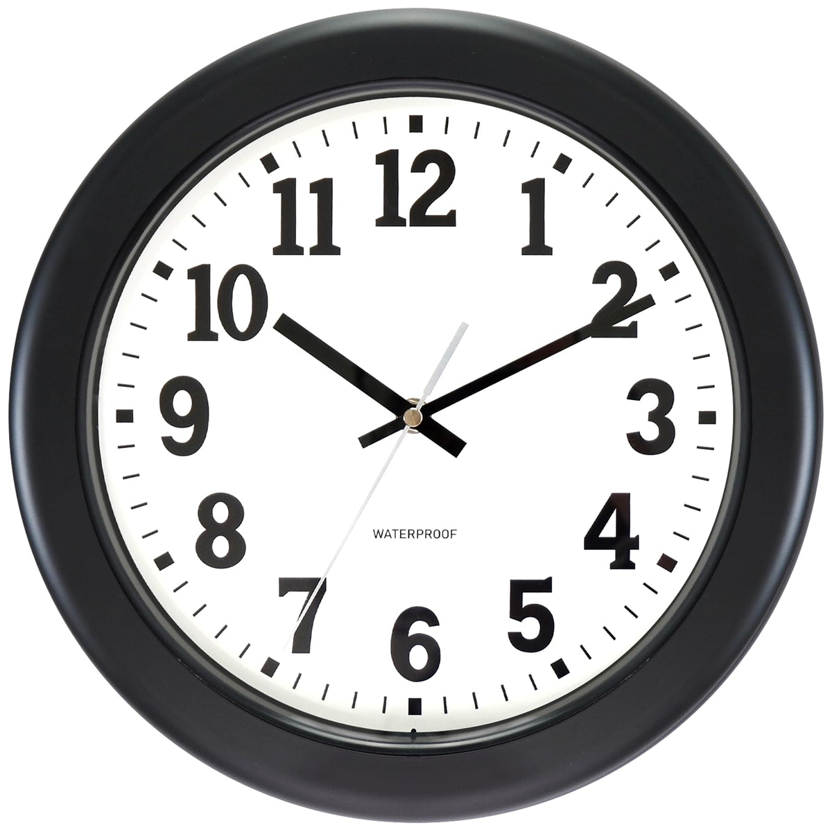 Caysie front view showing clean black frame and clear numerals, easy time reading
