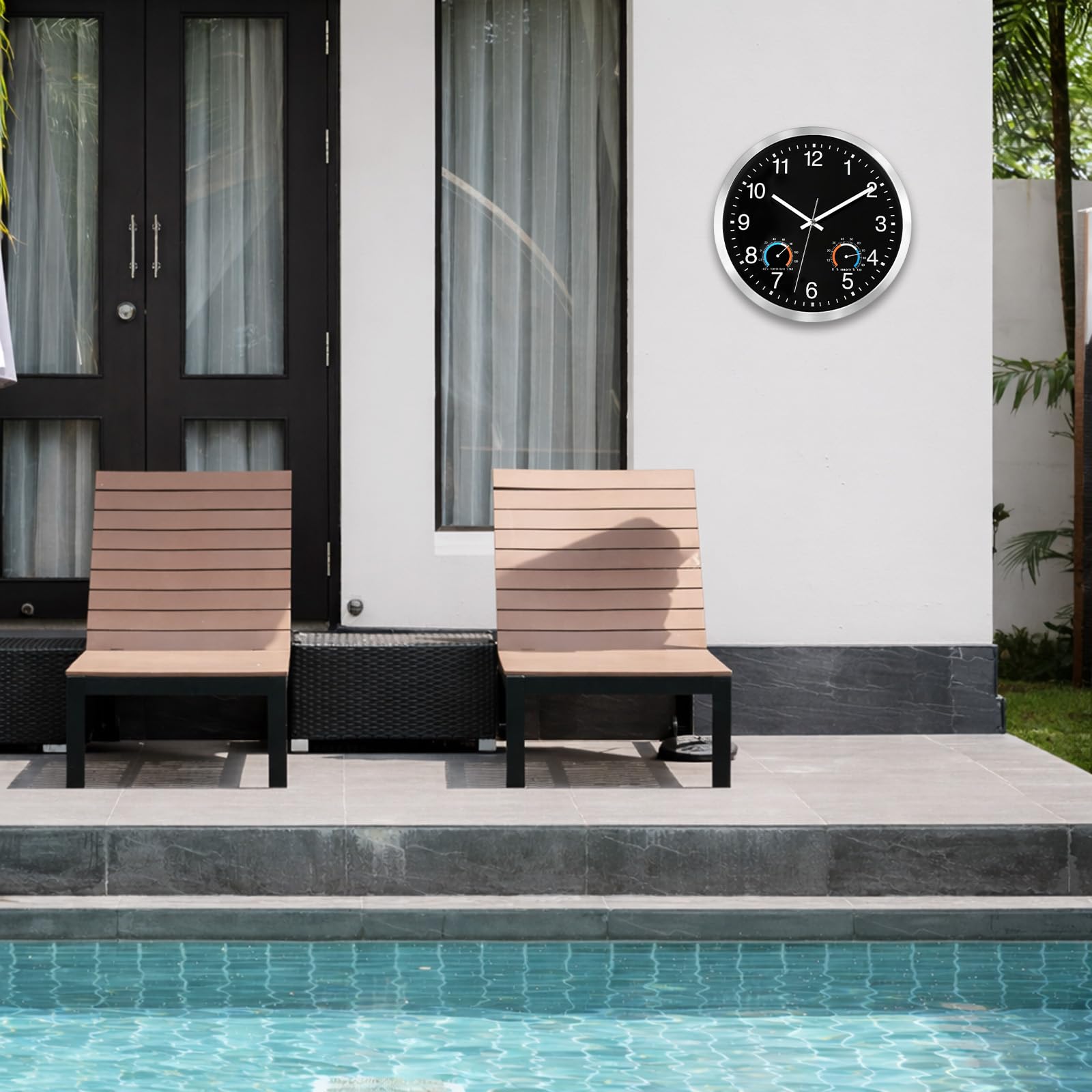 Caysie side angle showing rust-proof aluminum frame for outdoor durability