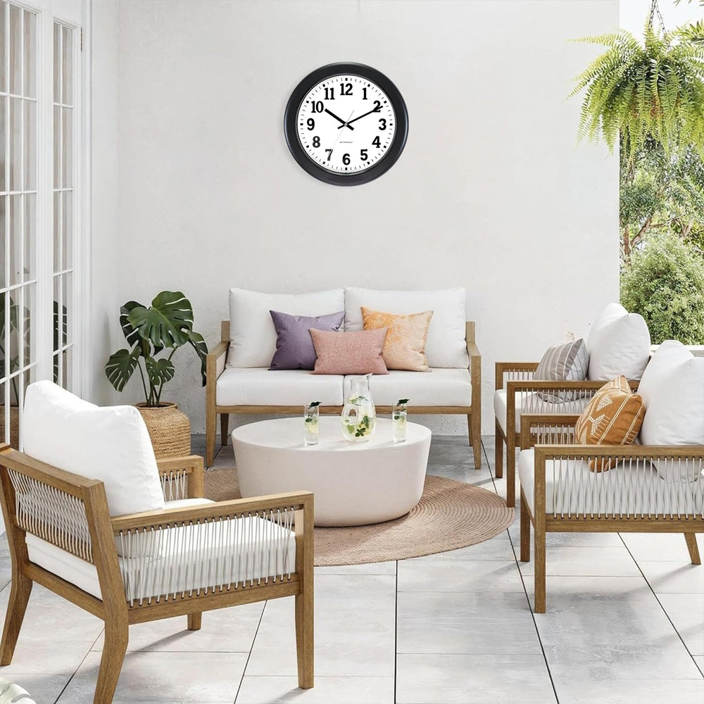 Caysie clock with water splashes illustrating waterproof protection and reliability