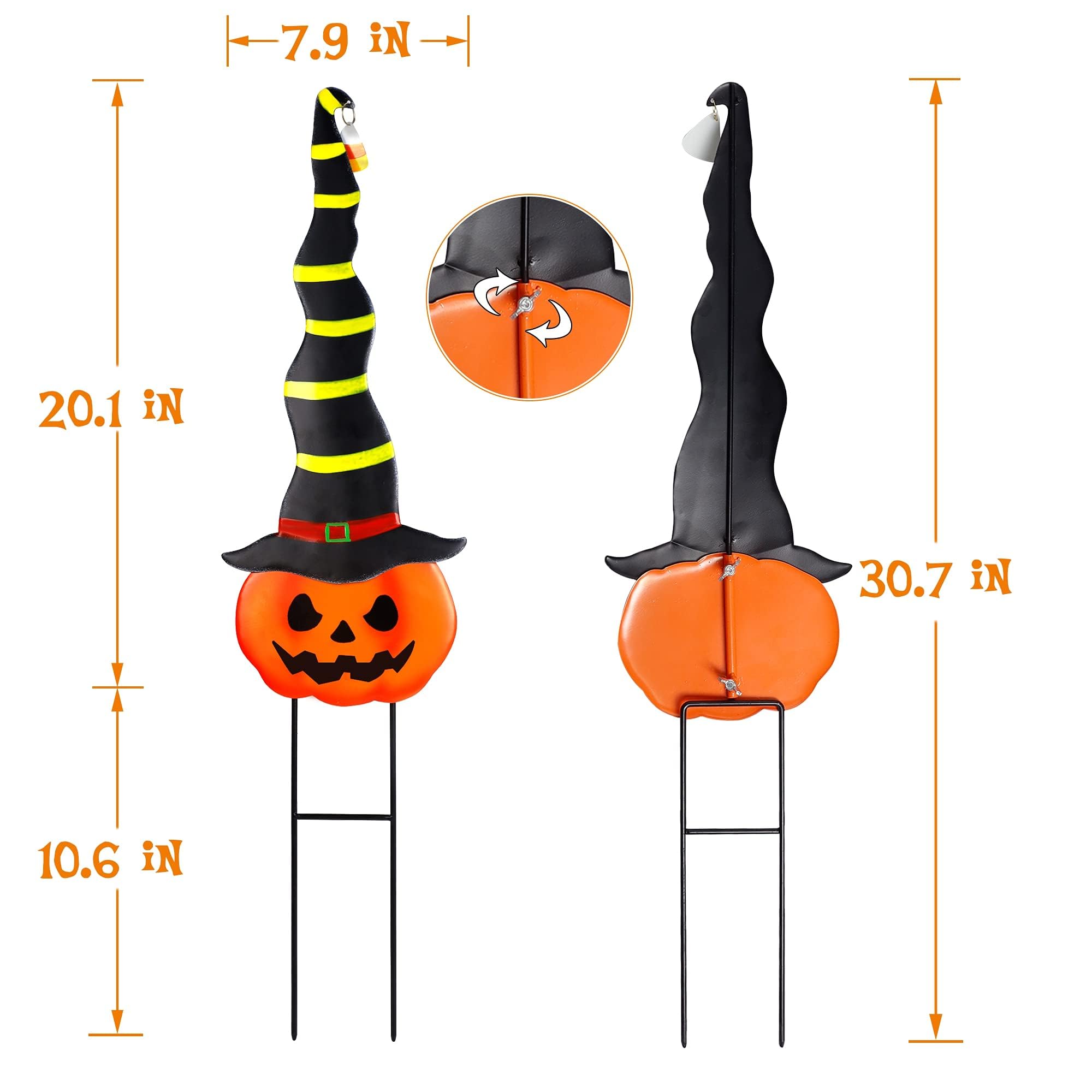 Cbumane stake beside a shoe showing scale for accurate sizing