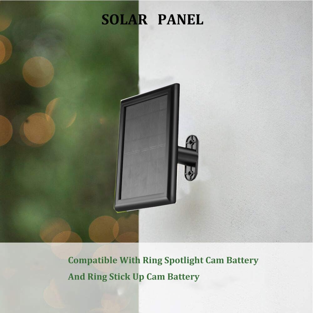 CCYRYY solar panel powering Ring camera at dusk showing continuous monitoring