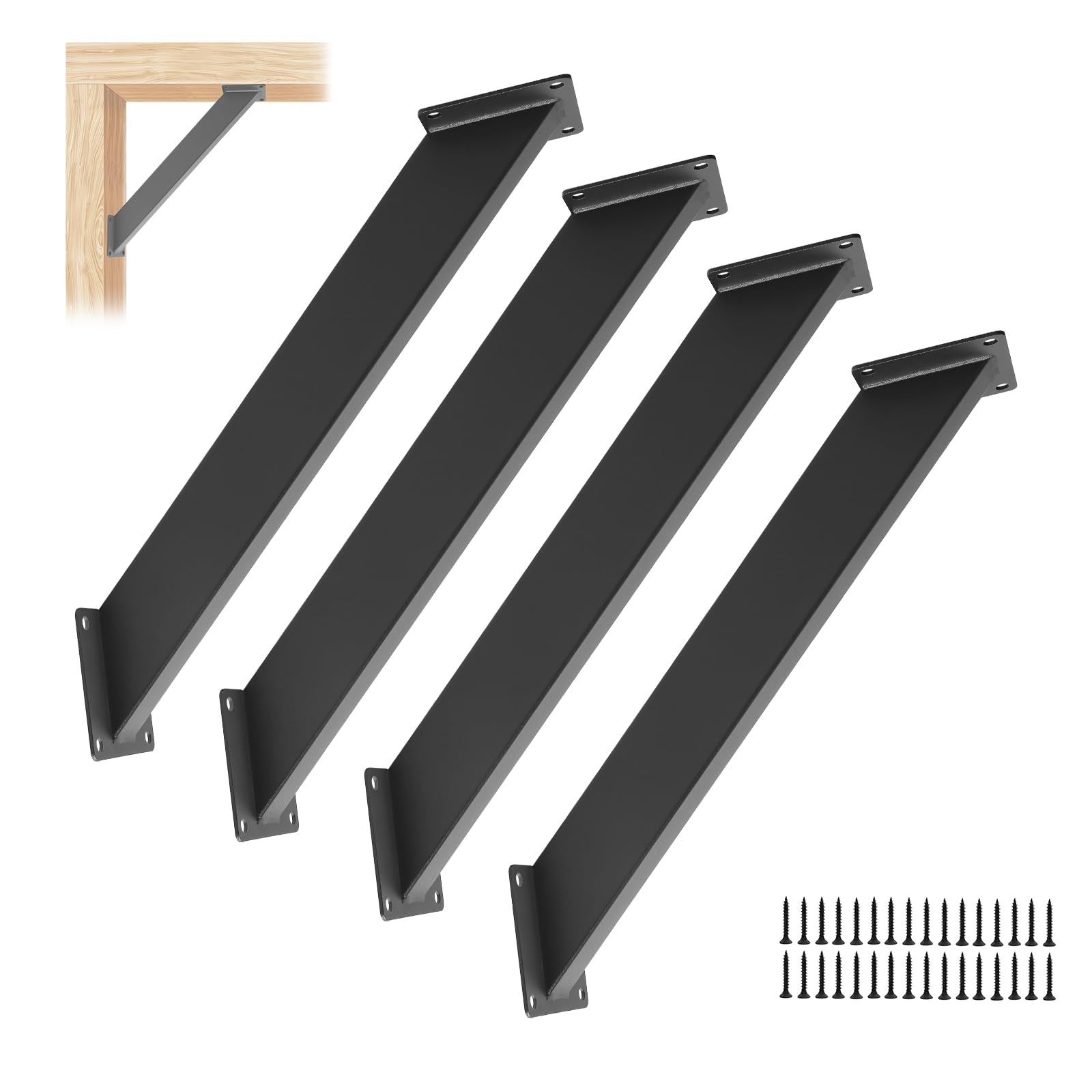 CDFYJHFDQ front view of four 45° brackets showing kit completeness and durability