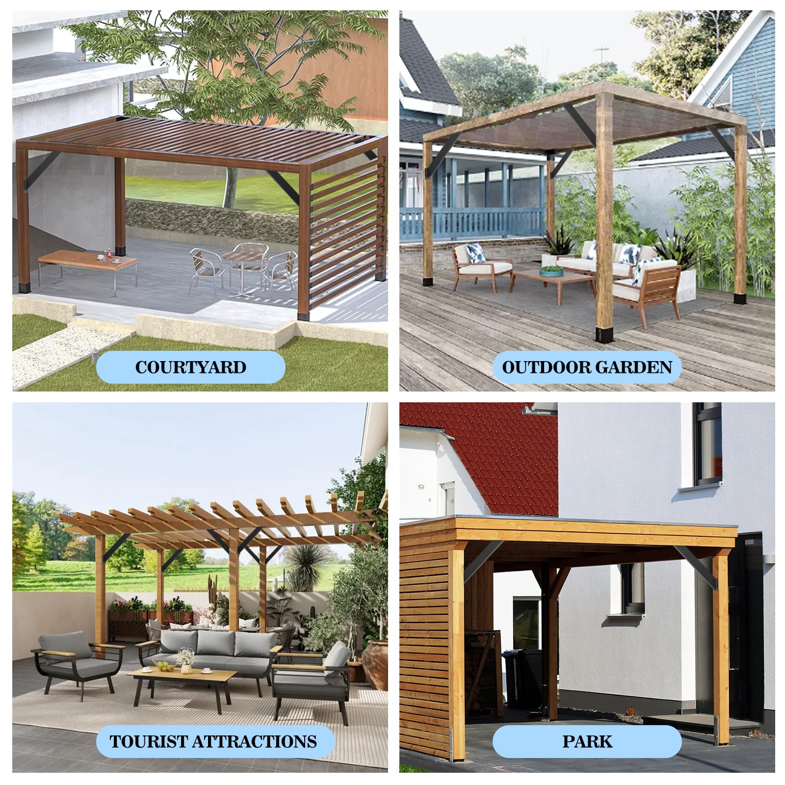 CDFYJHFDQ installed pergola in backyard showing improved stability and finish