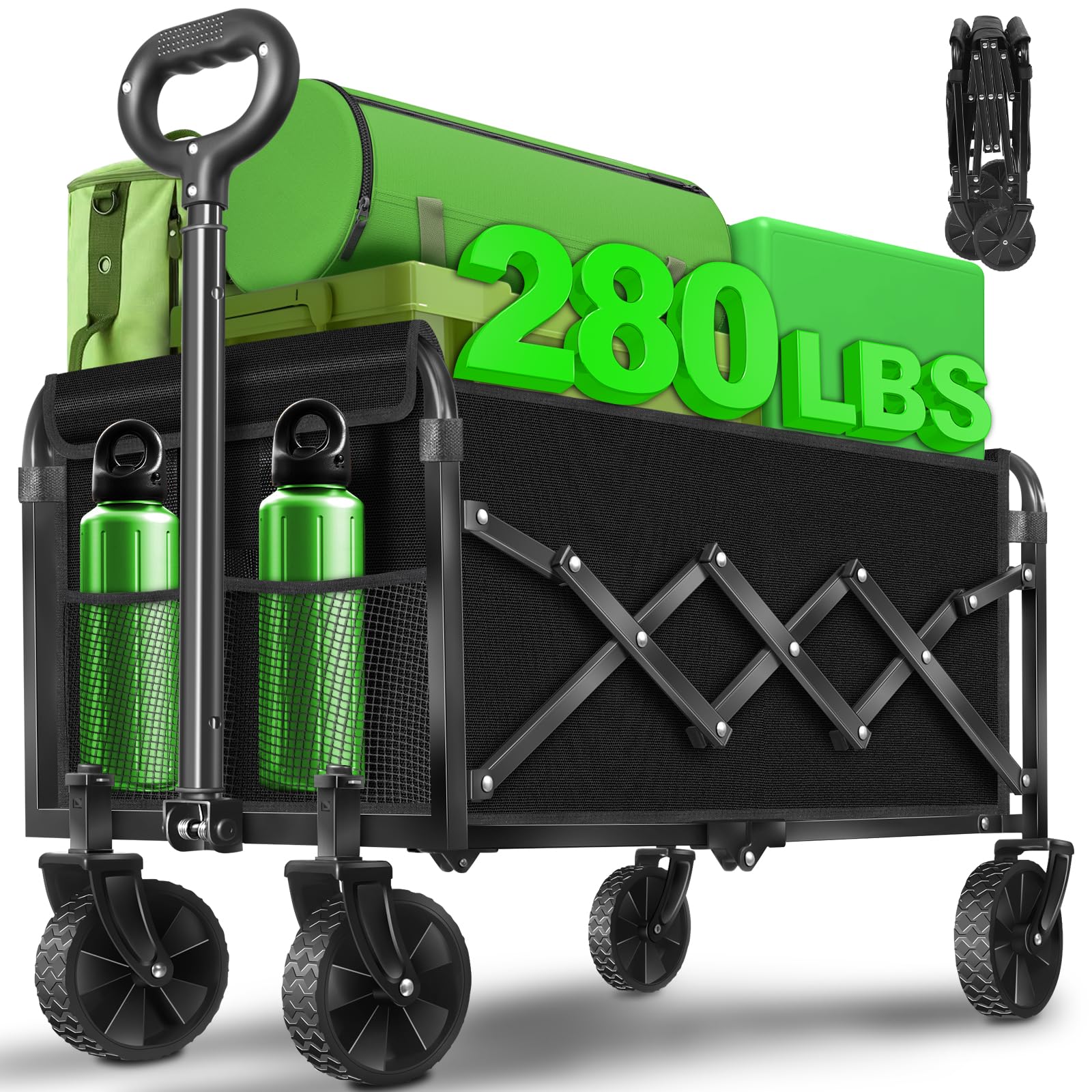 CDYJLDY wagon front view showing sturdy frame and generous capacity benefit