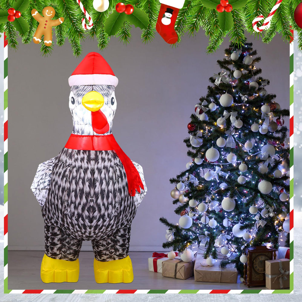 Ceenna Luhua Hen on a porch creating festive atmosphere and holiday welcome