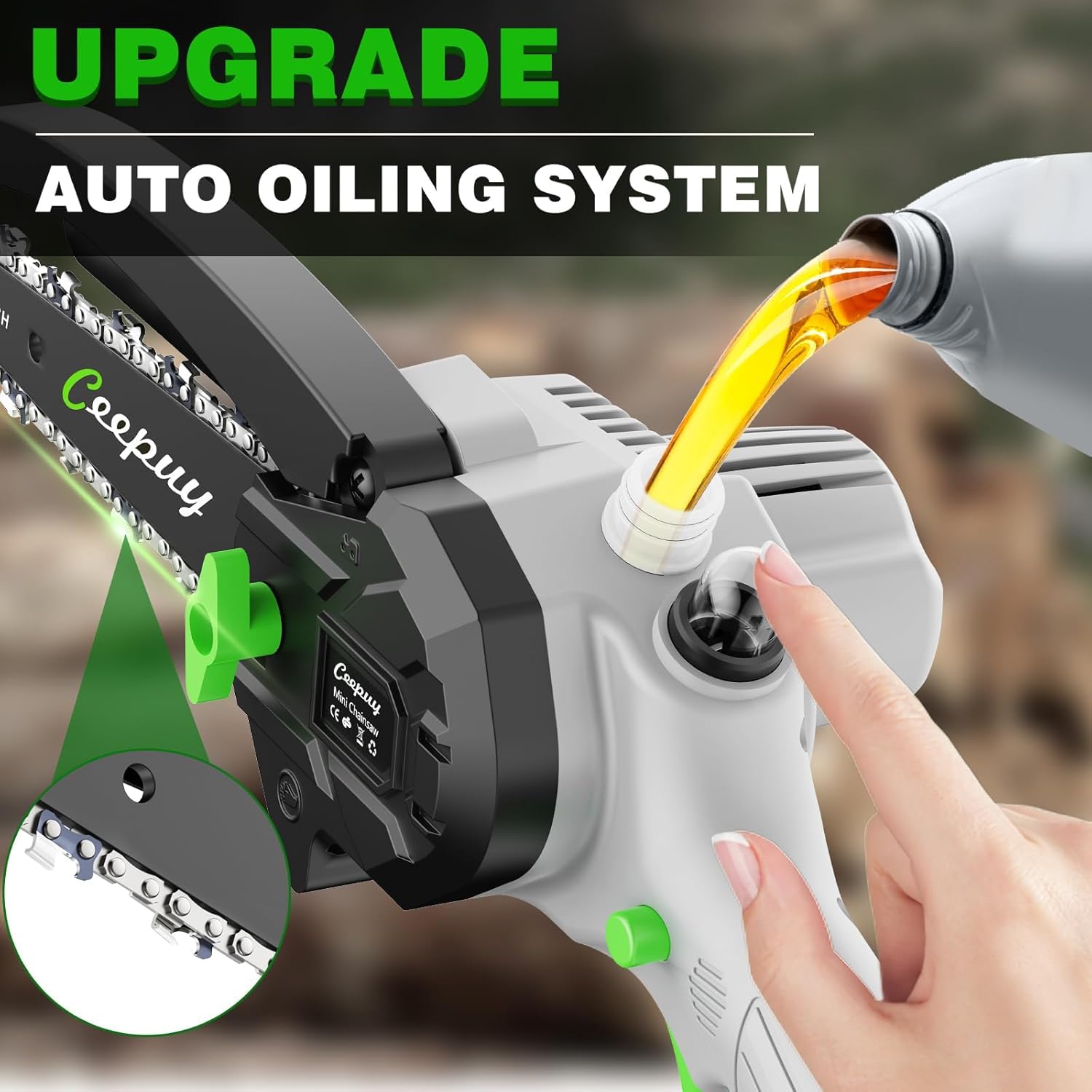 CEEPUY dual battery pack and charger showing quick swap convenience
