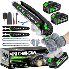 CEEPUY front view of compact chainsaw showing slim body and easy handling