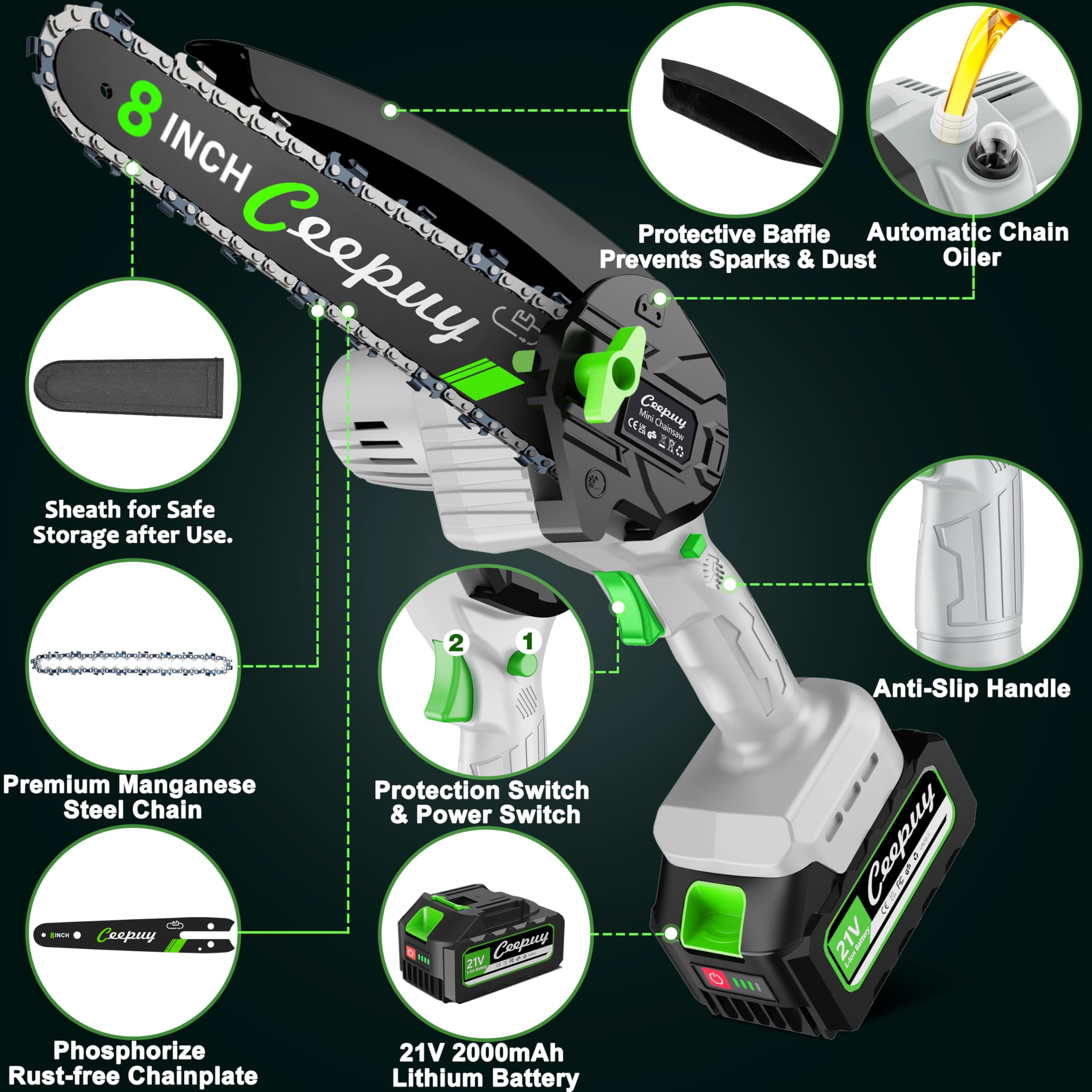 CEEPUY handheld size comparison showing portability and balanced control