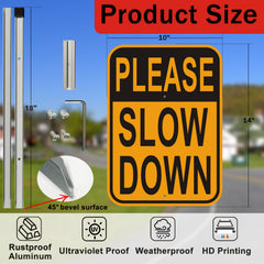 Cefrashi sign installed at a driveway demonstrating traffic calming