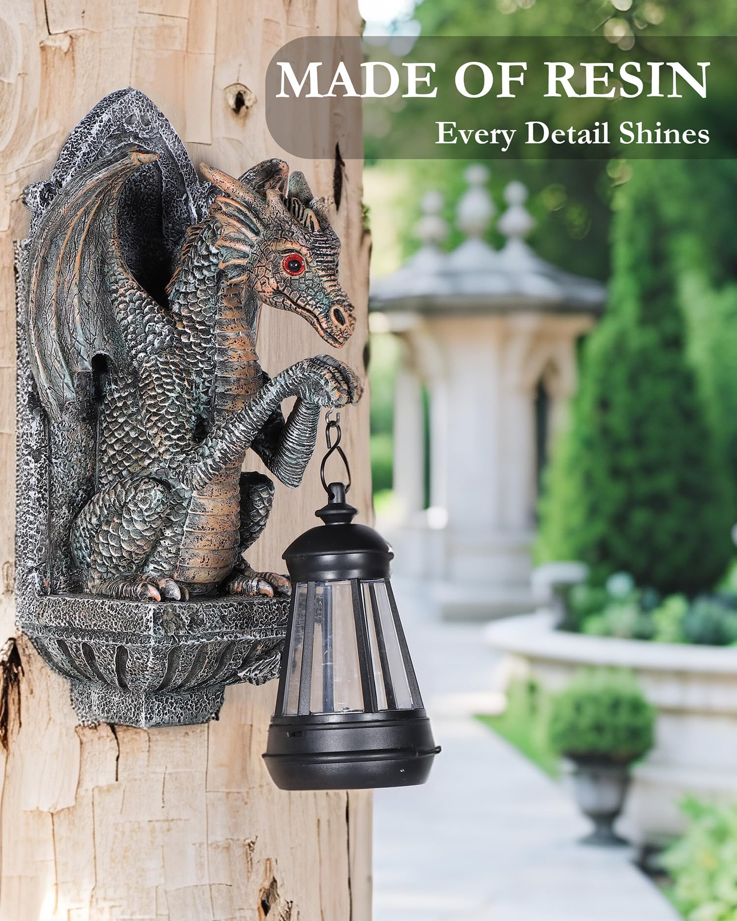 CeiooCei dragon attached to fence adding whimsical curb appeal
