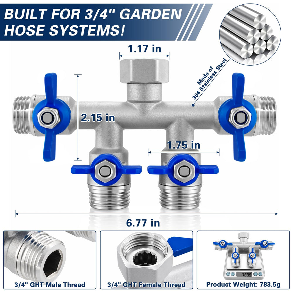 Cekwiet close-up of valve handles demonstrating easy individual control benefit