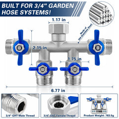 Cekwiet close-up of valve handles demonstrating easy individual control benefit