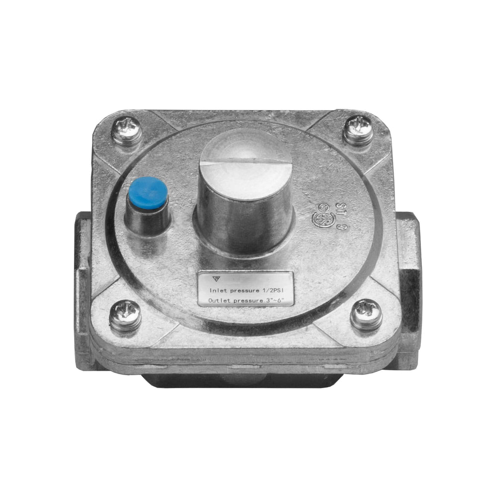 Celestial Fire Glass regulator 1/2" NPT connection detail for reliable sealed fittings