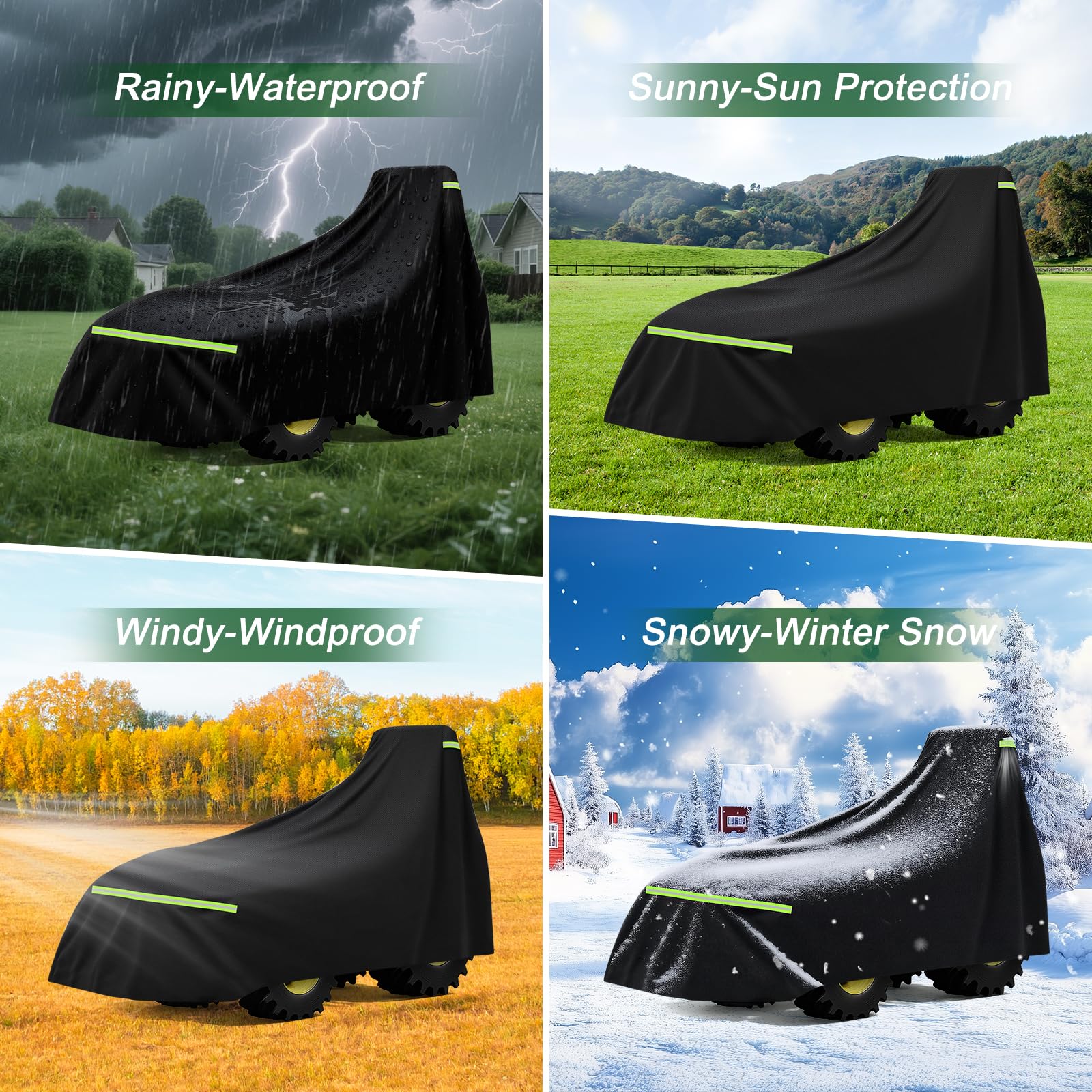 CEMOFE cover on tractor outdoors protecting from rain and sun