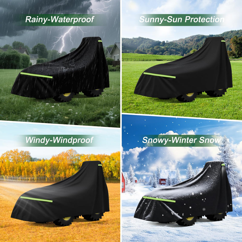 CEMOFE cover on tractor outdoors protecting from rain and sun