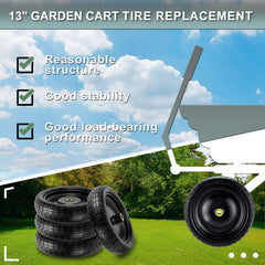 Cenipar wheel installed on garden cart illustrating easy swap and restored mobility