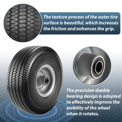 Cenipar double-sealed 5/8" bearing hub detail for smoother rolling and debris protection