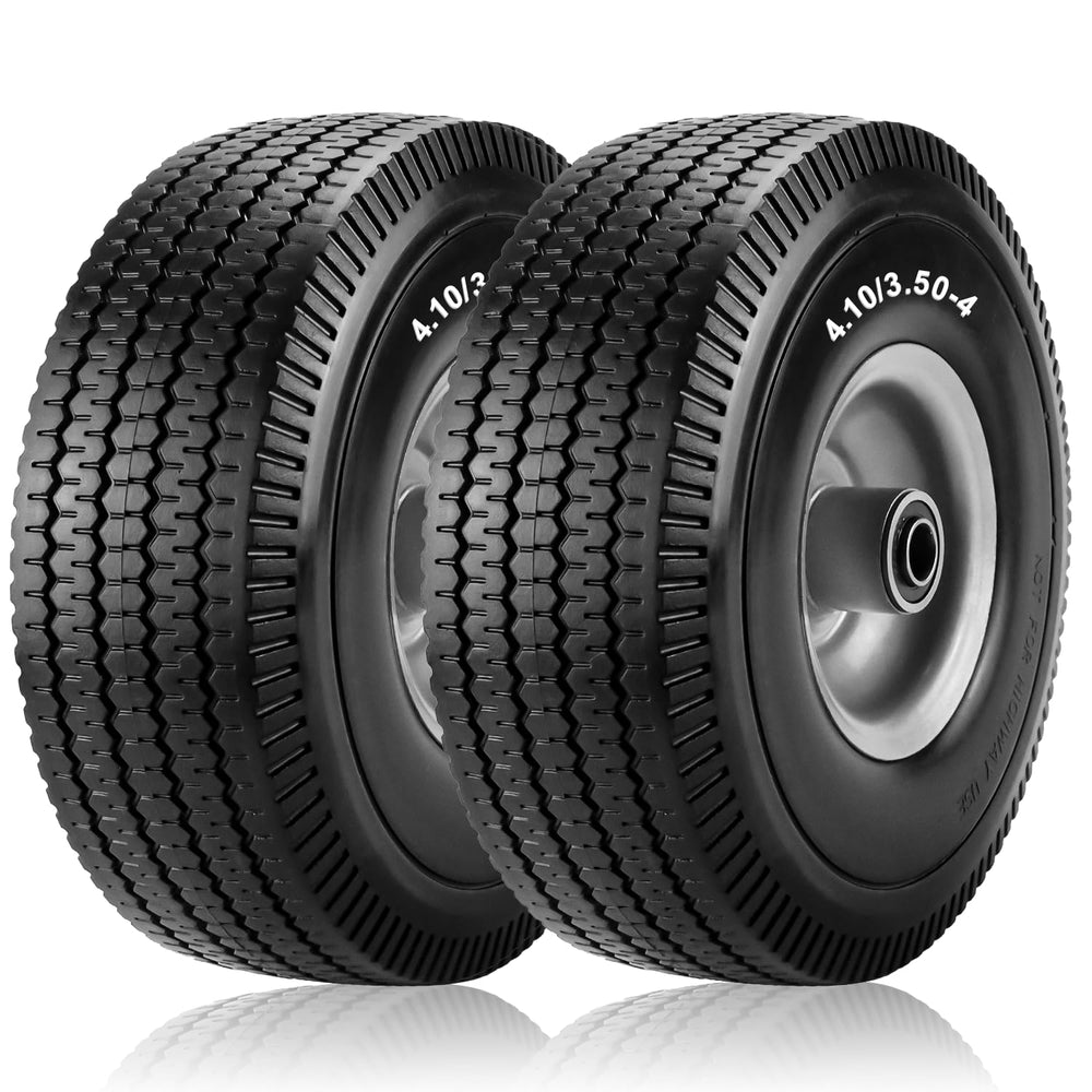 Cenipar front view of 10-inch solid wheel shows durable construction and ready-to-install benefits