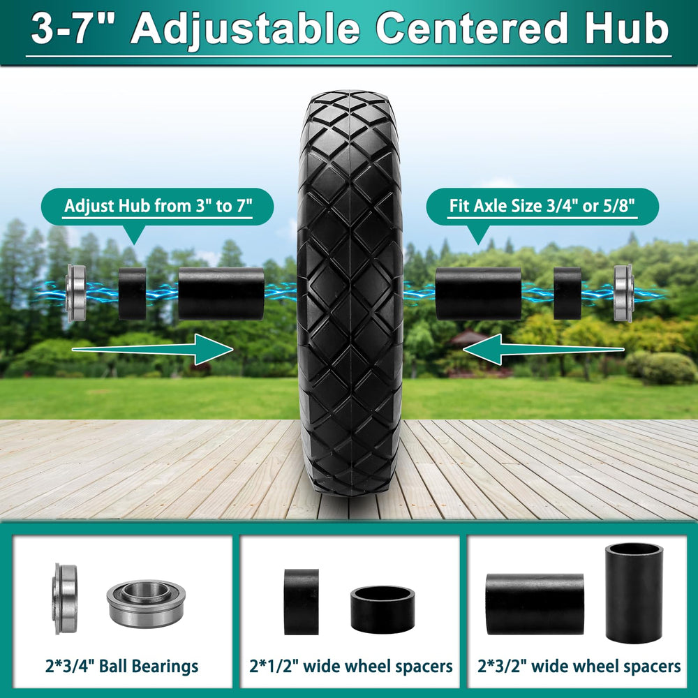 Cenipar hub and bearing detail showing sealed bearings for smooth, long-lasting rotation