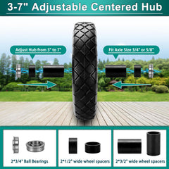 Cenipar hub and bearing detail showing sealed bearings for smooth, long-lasting rotation