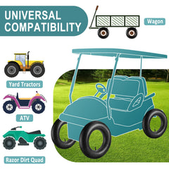 Cenipar inner tube installed on a garden cart wheel demonstrating restored usability
