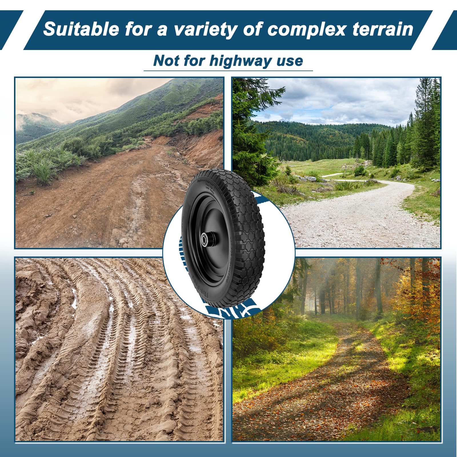 Cenipar side profile showing 3.2 inch tread width and 14.5 inch diameter