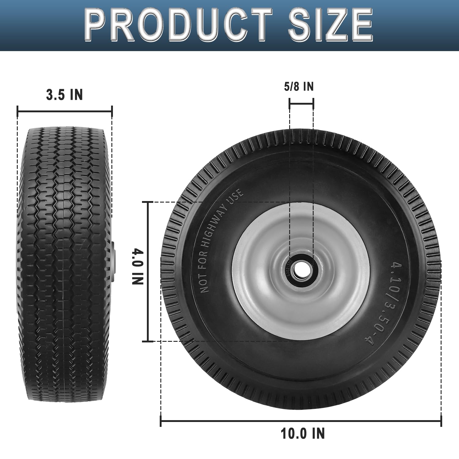 Cenipar close-up of serrated polyurethane tread for improved traction and longer wear