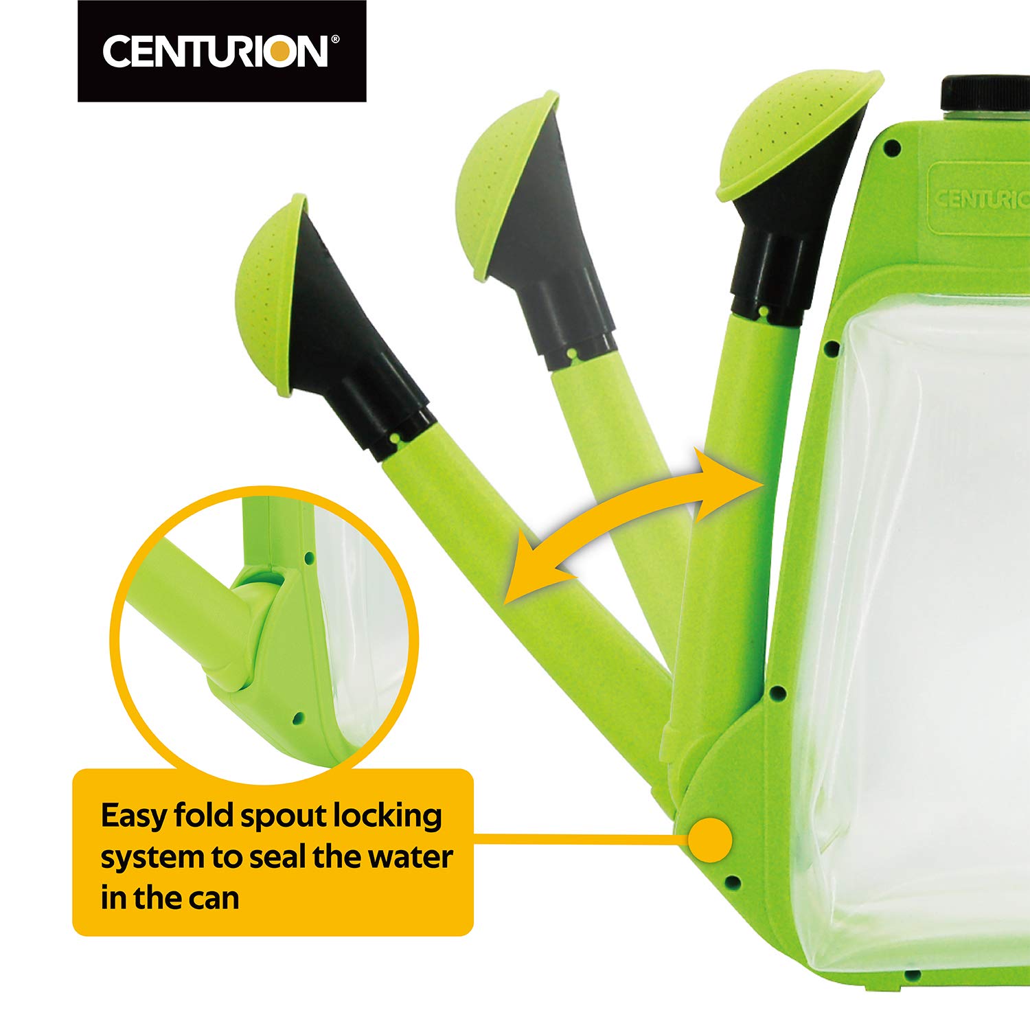 Centurion detachable rotating nozzle close-up offering two spray patterns