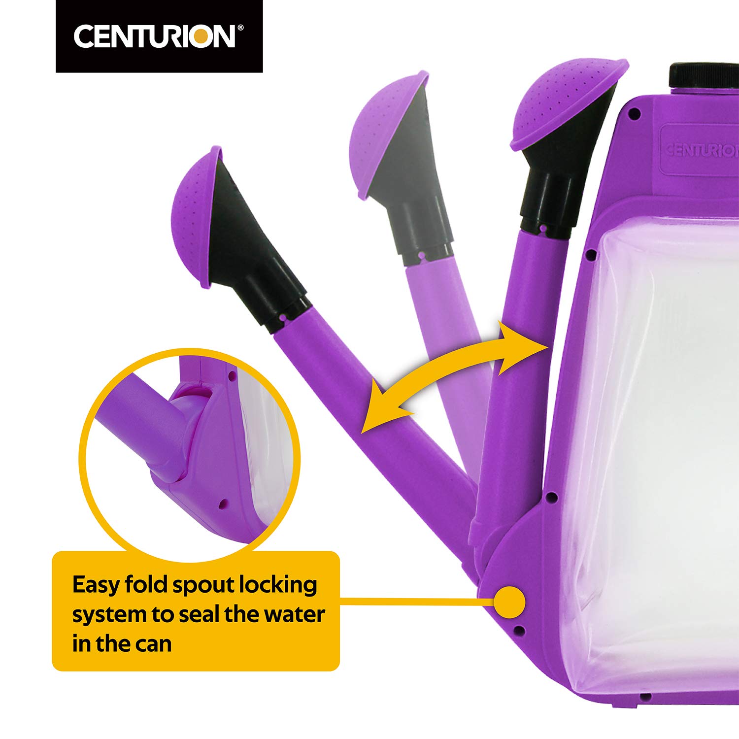 Centurion detachable nozzle close-up illustrating easy pattern switch benefit