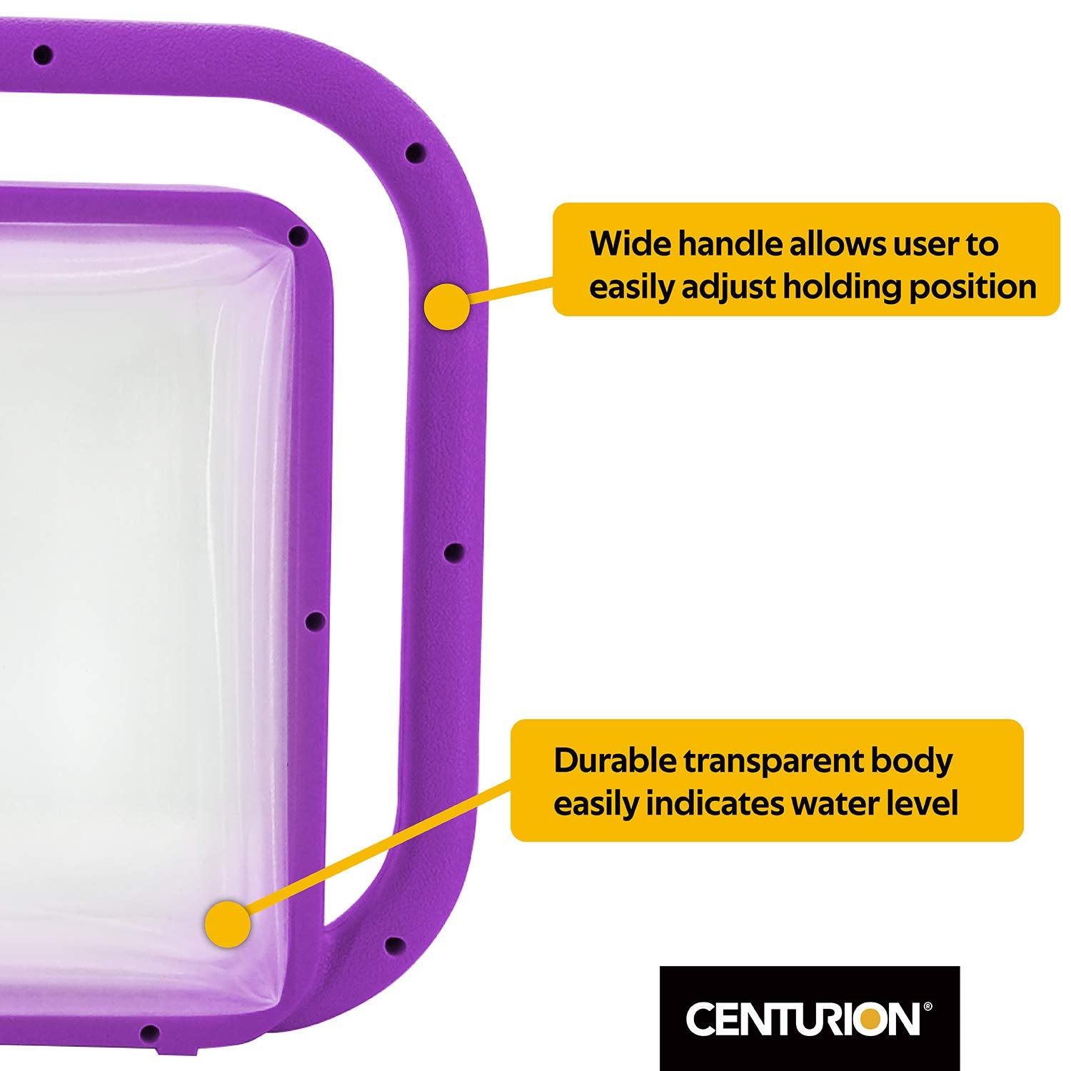 Centurion folded spout demonstrating space-saving storage benefit