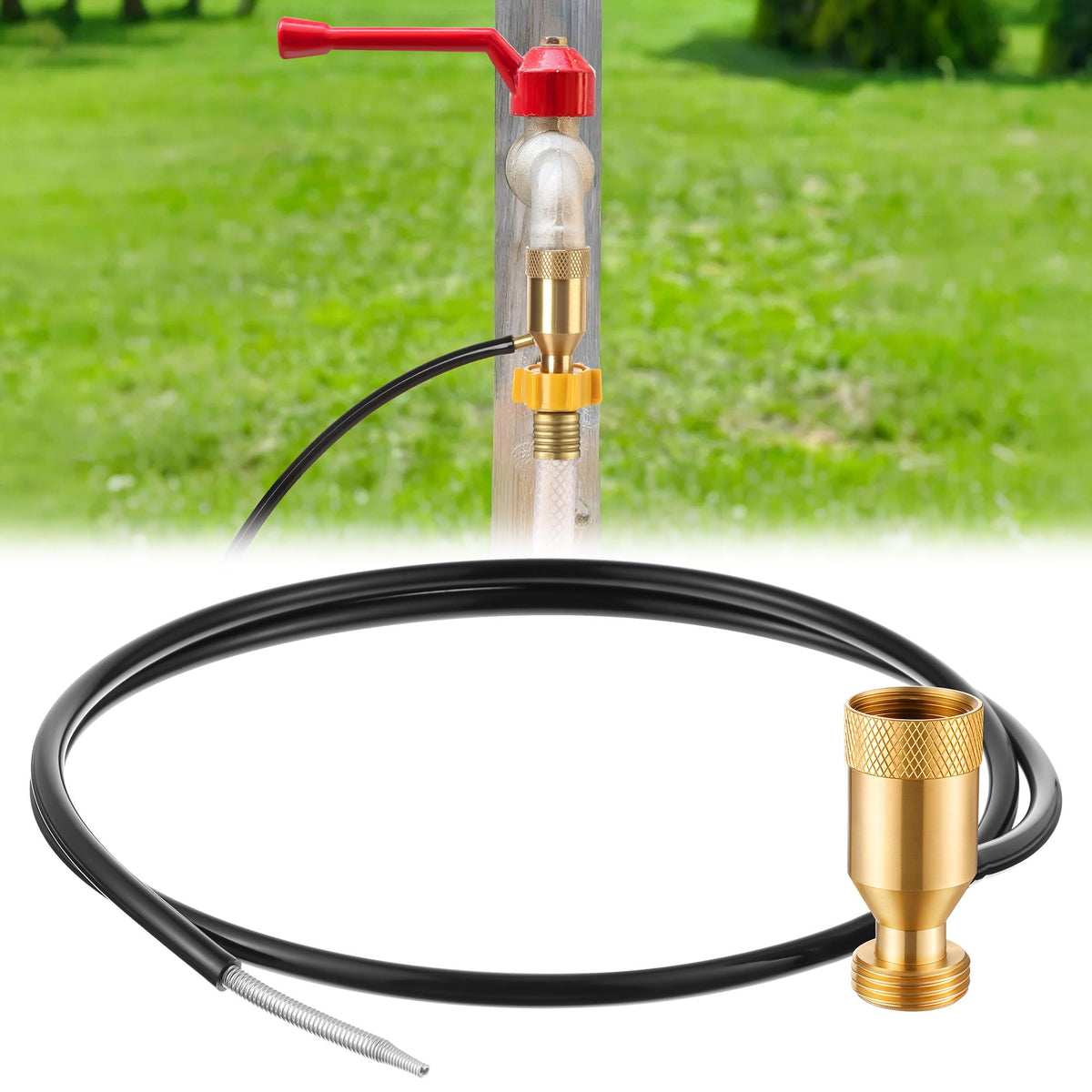Ceoighe injector front view showing compact design and hose ports for easy installation