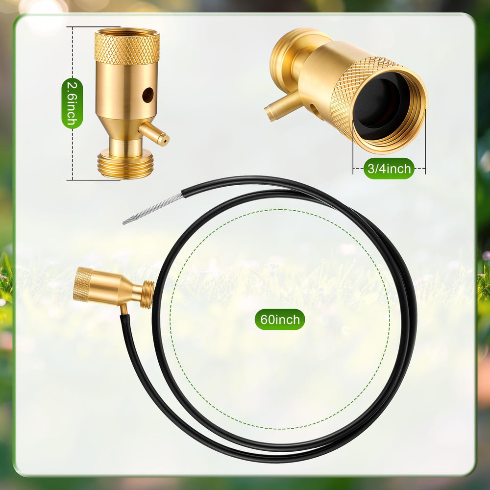 Ceoighe installed on a garden sprinkler demonstrating even fertilizer distribution during watering