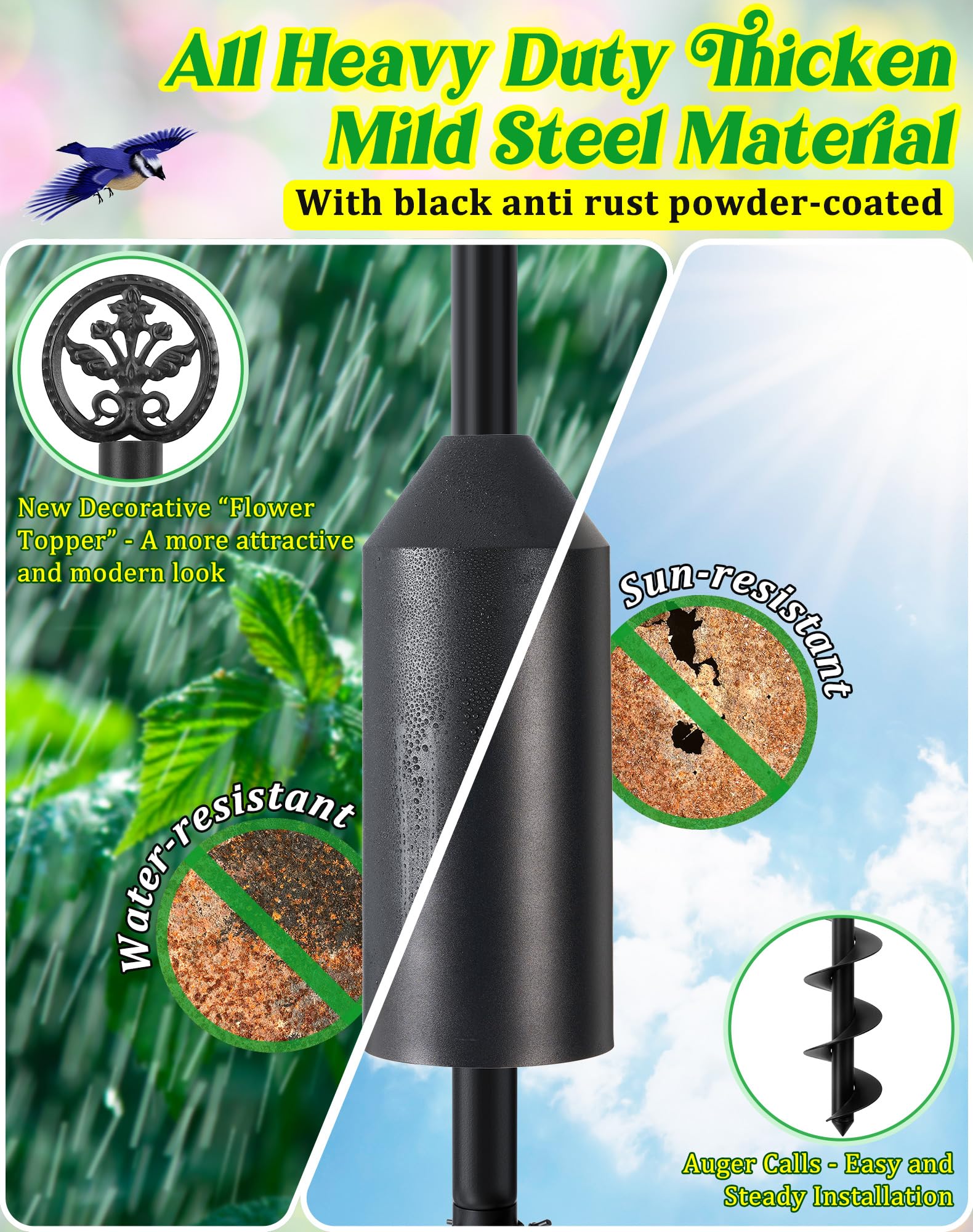Ceoighe decorative topper with plant showing enhanced bird attraction benefit