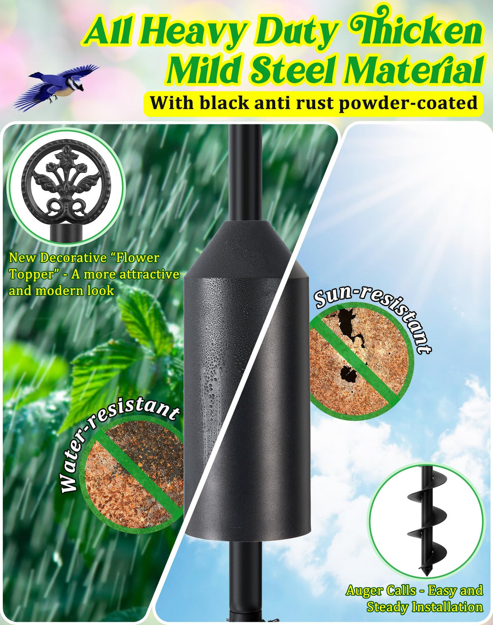 Ceoighe decorative topper with plant showing enhanced bird attraction benefit