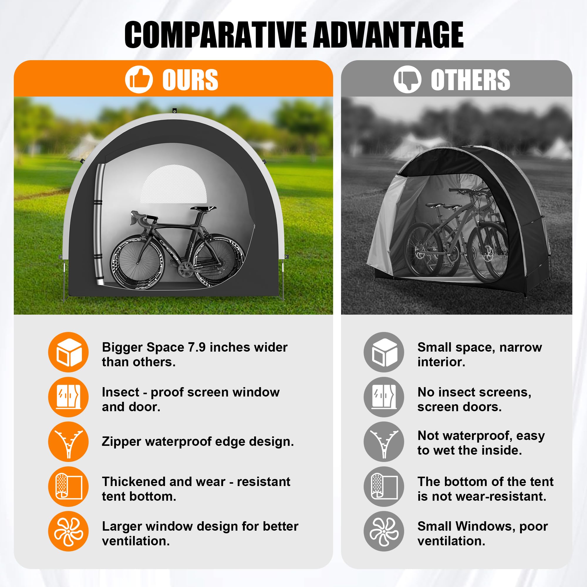 cepkquis three bikes inside showing roomy fit for multiple bikes