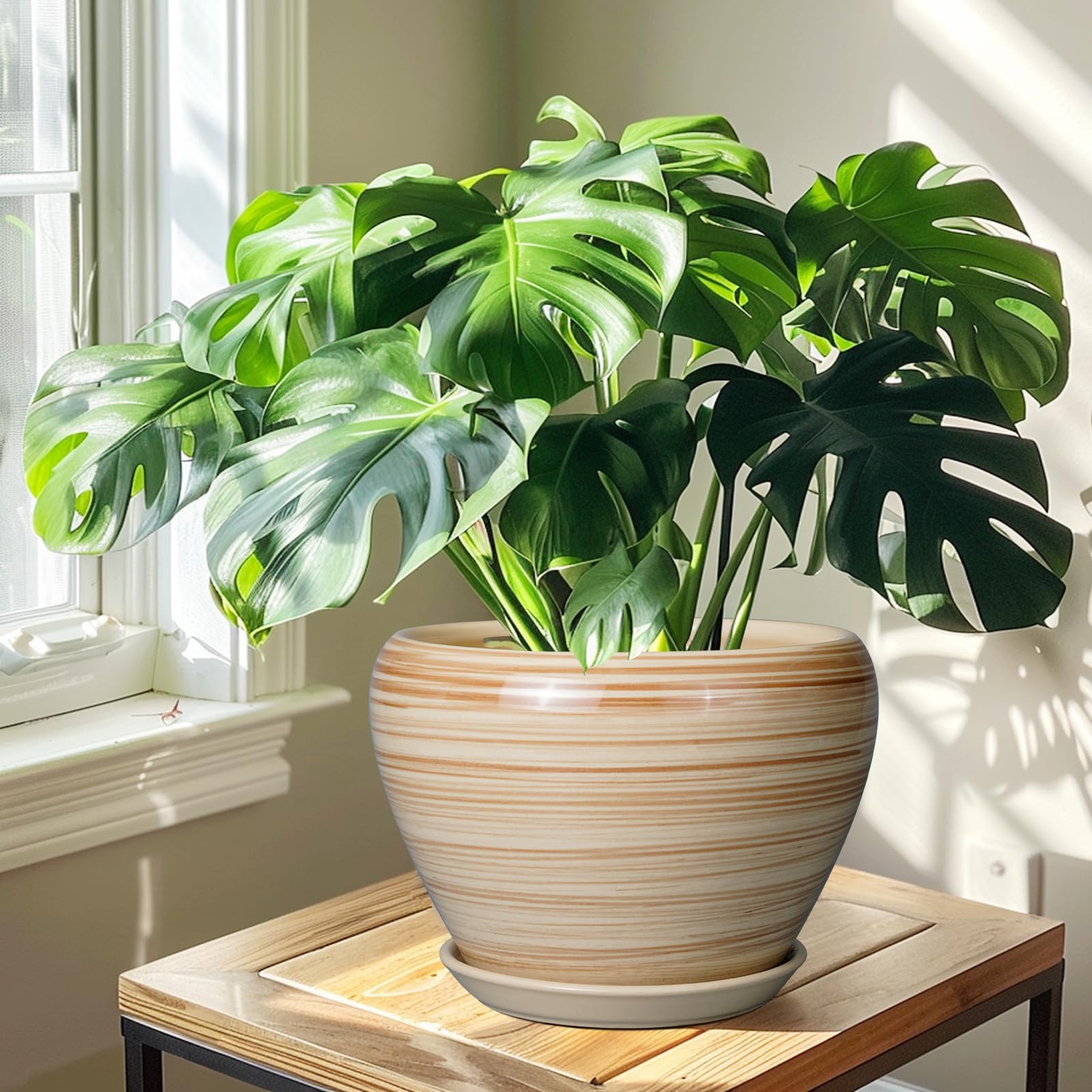 Ceramicfor on patio among pots showing weather-ready design and aesthetic benefit