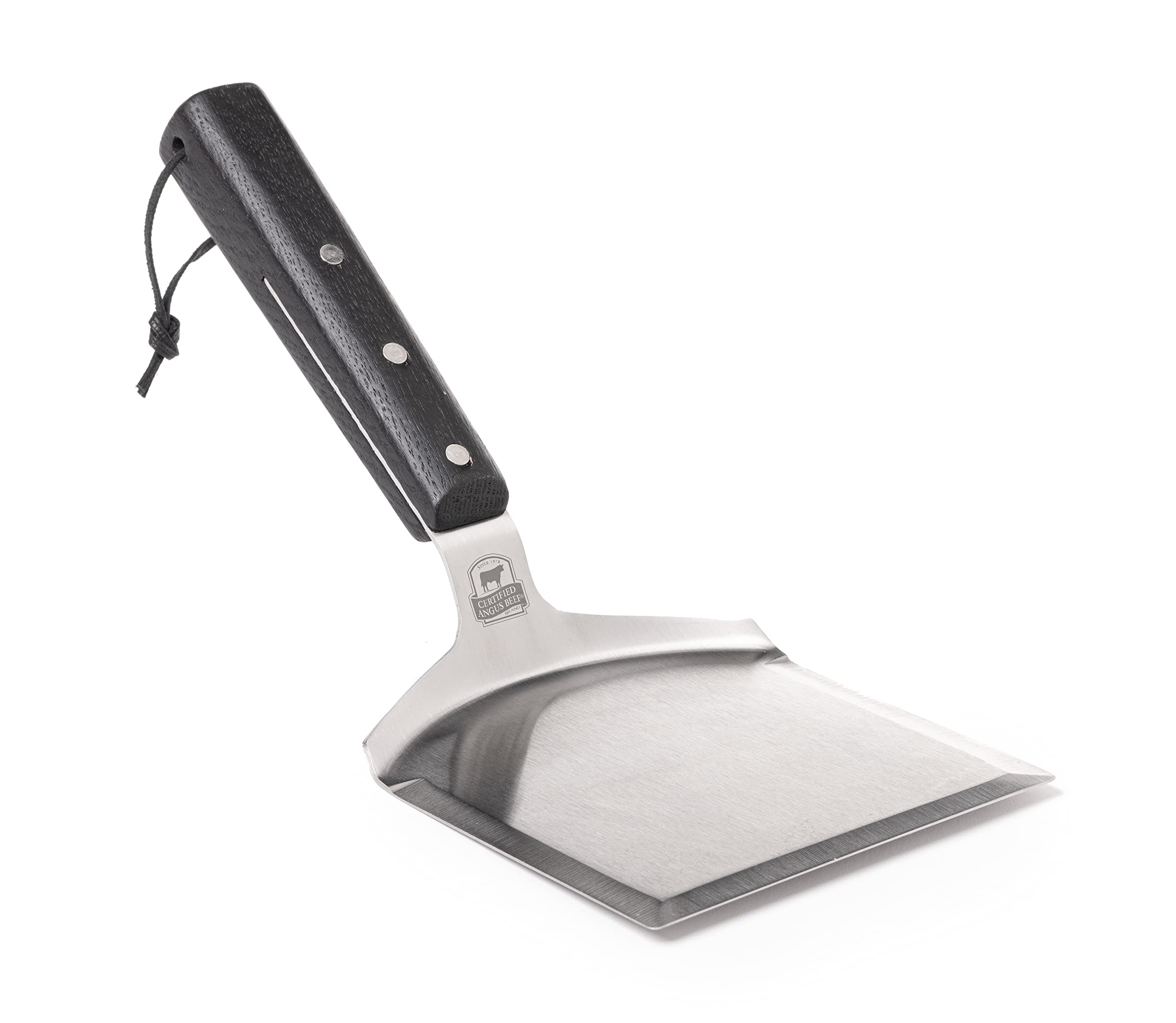 Certified Angus Beef close-up of beveled stainless steel blade creating crisp crusts