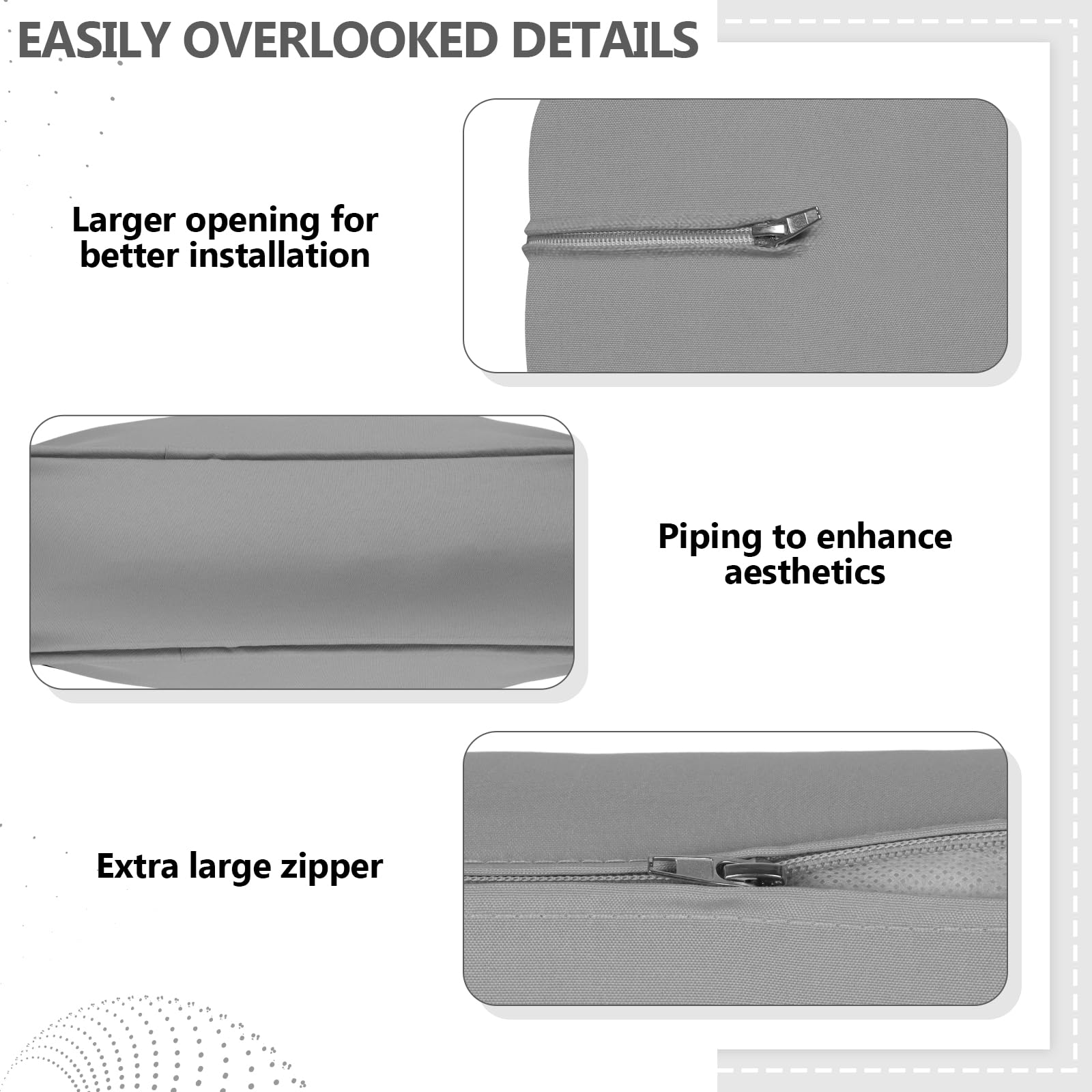 Cethytirko small lumbar cover detail, showing size and supportive appearance
