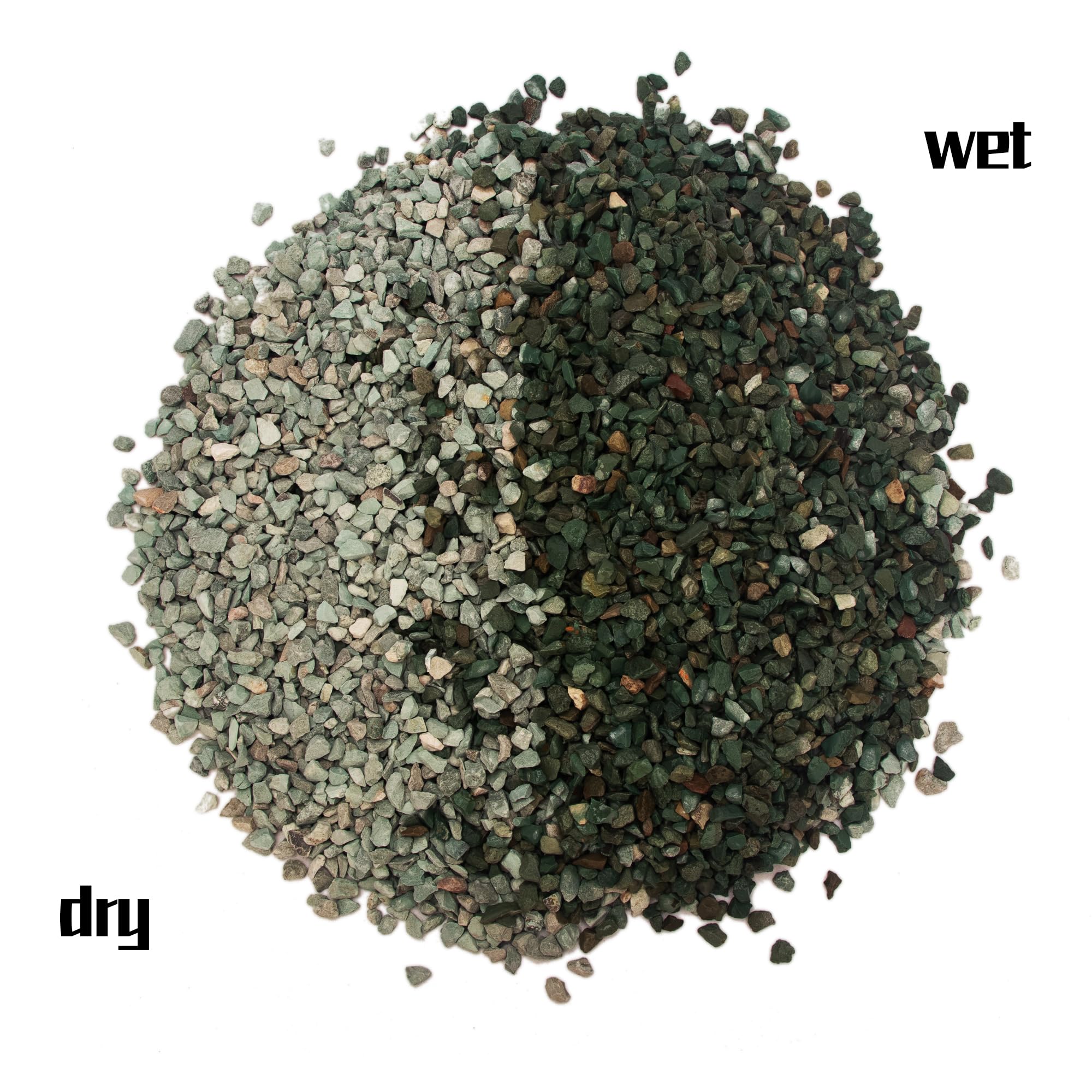 CFKJ pebbles covering succulent pot surface for cleaner, finished look
