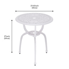 C/G patio casa cast aluminum texture close-up displays rust-resistant finish and sturdy build