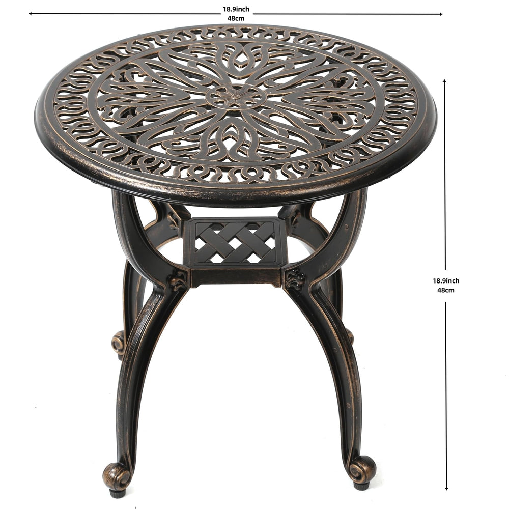C/G patio casa close-up of ornate floral medallion top highlighting intricate detail