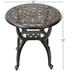 C/G patio casa close-up of ornate floral medallion top highlighting intricate detail